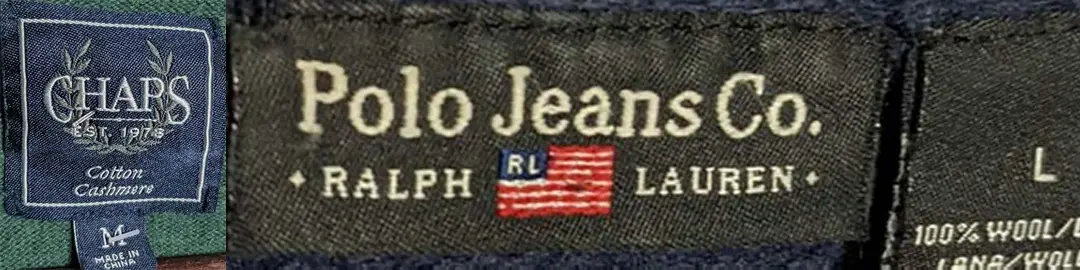 2000s Chaps and Polo Jeans Ralph Lauren tags