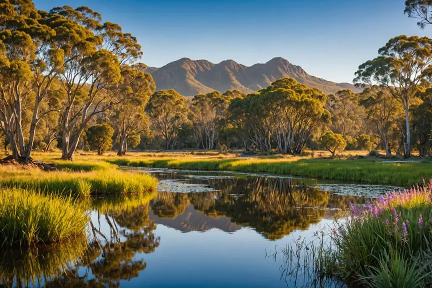australian waterhole or pond
