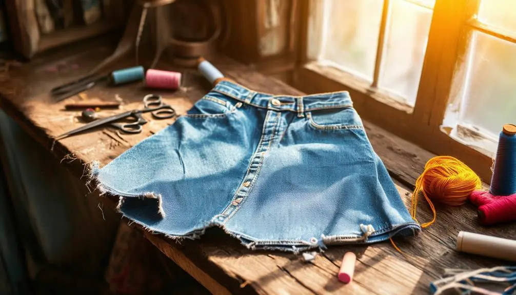 How to Tailor a Vintage Denim Skirt