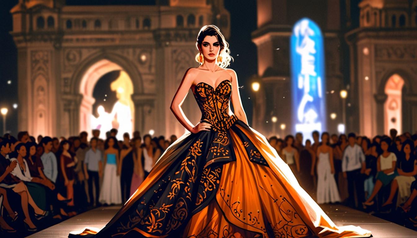 Radhika Merchant dazzles in vintage Vivienne Westwood at Mumbai fashion show