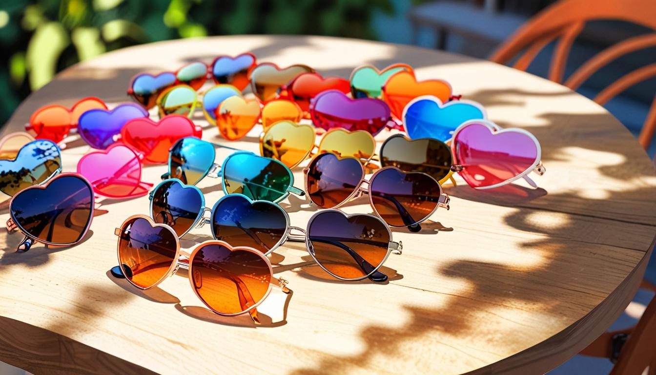 Heart-shaped sunglasses make a stylish comeback this summer