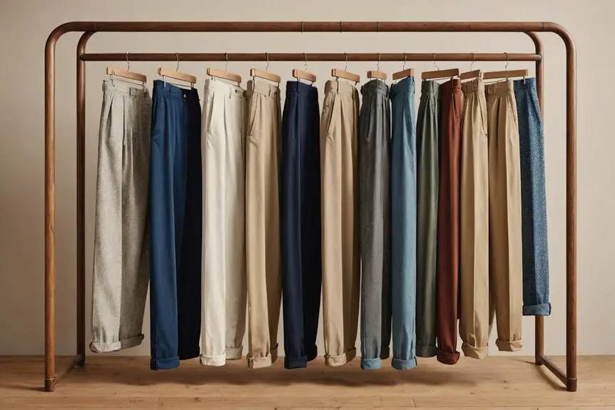 variety of trouser styles