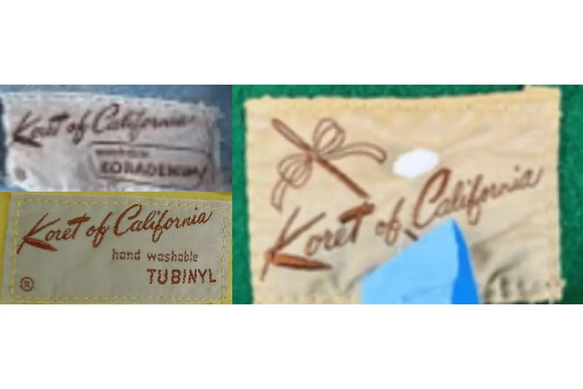 1940s Koret of California tags