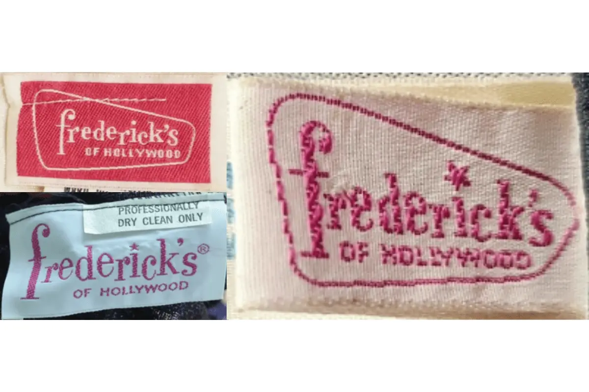 1960s Fredericks of Hollywood tags