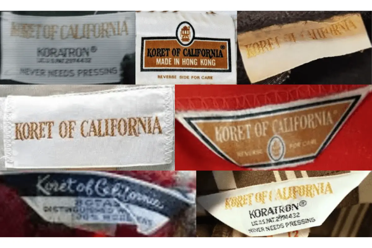 1960s Koret of California tags