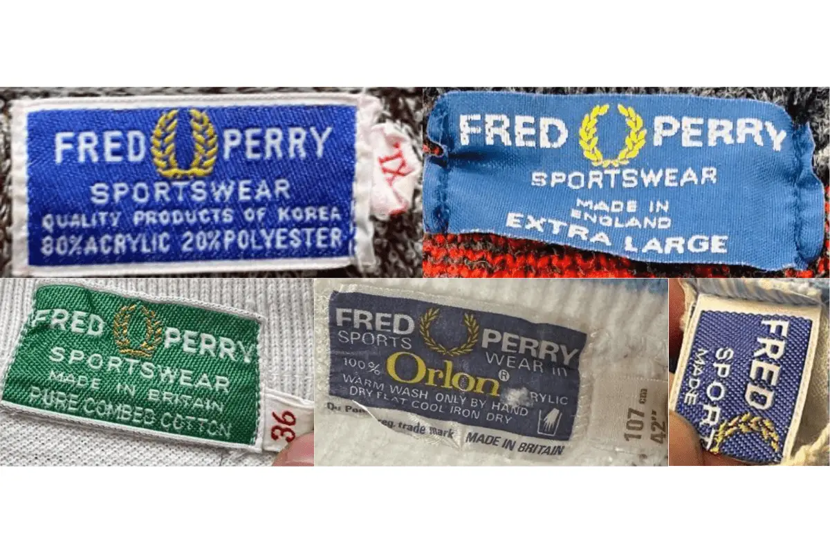 1970s Fred Perry tags