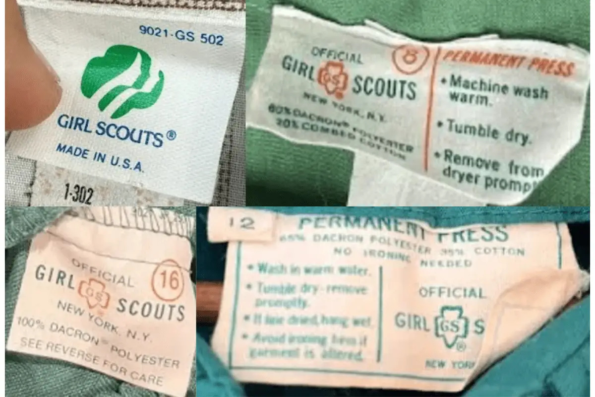 1970s Girl Scouts tags
