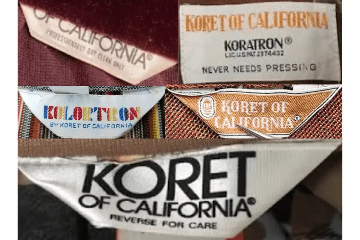 1970s Koret of California tags
