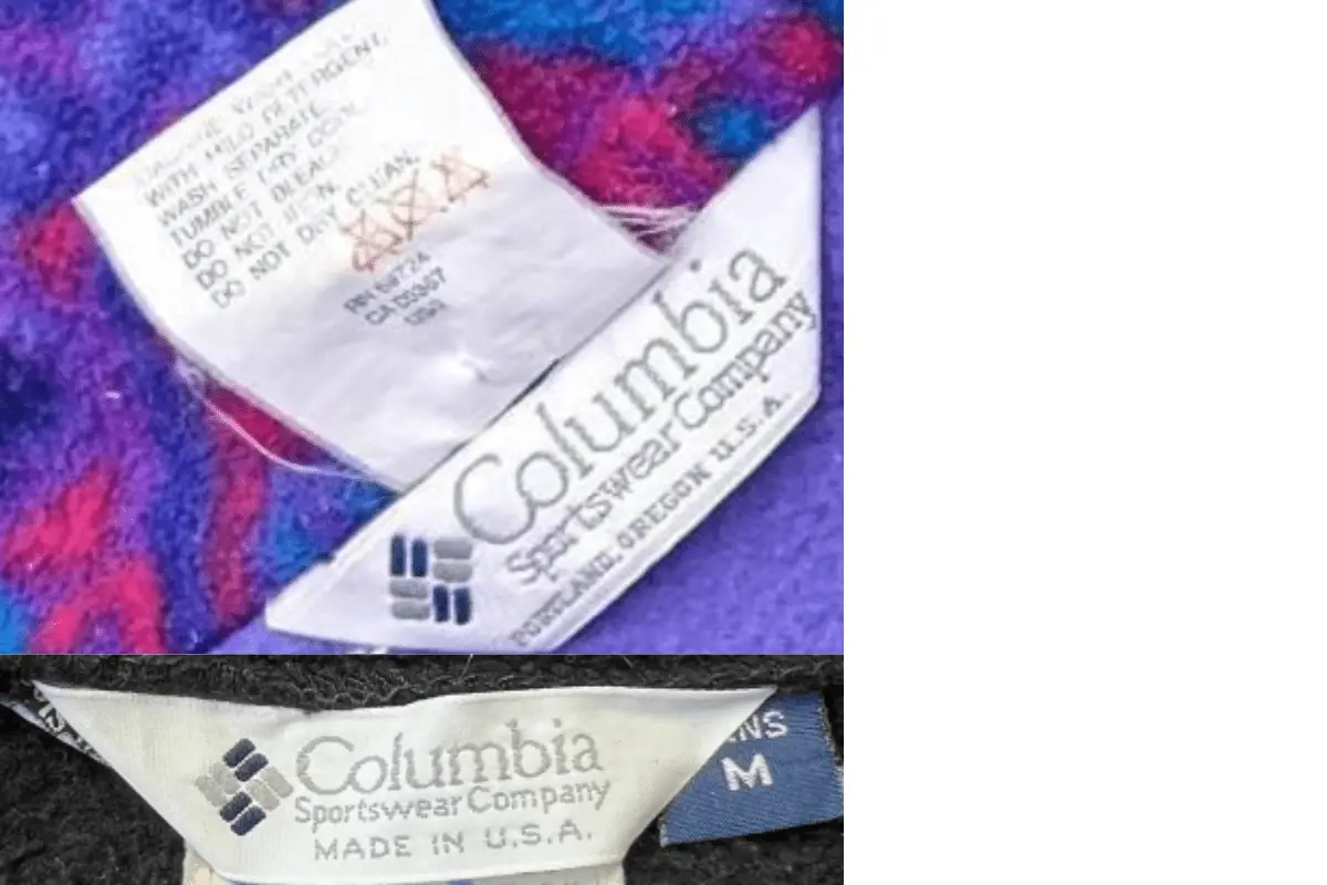 1980s Columbia tags