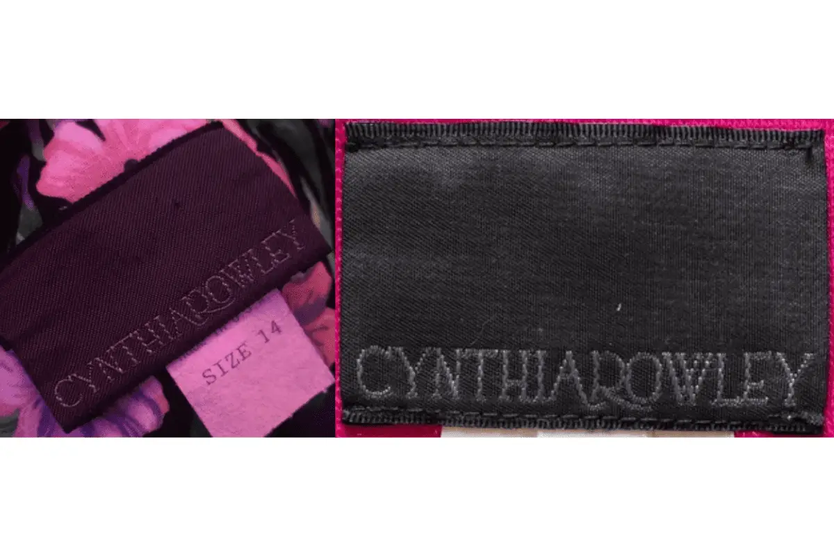1980s Cynthia Rowley tags