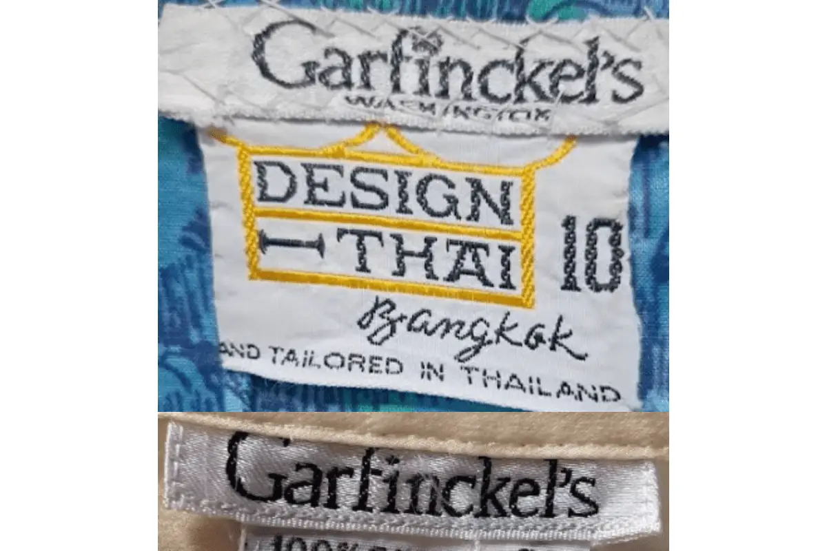 1980s Garfinckel's tags