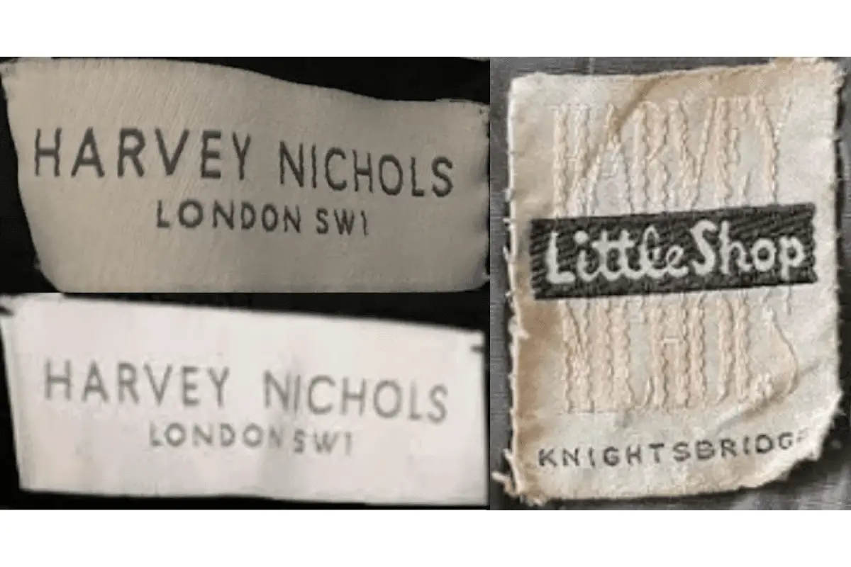 1980s Harvey Nichols tags