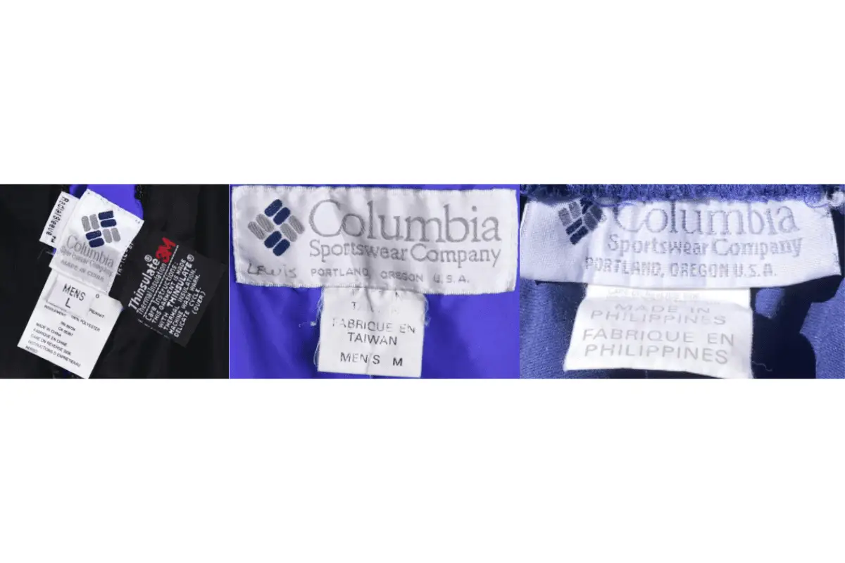 1990s Columbia tags