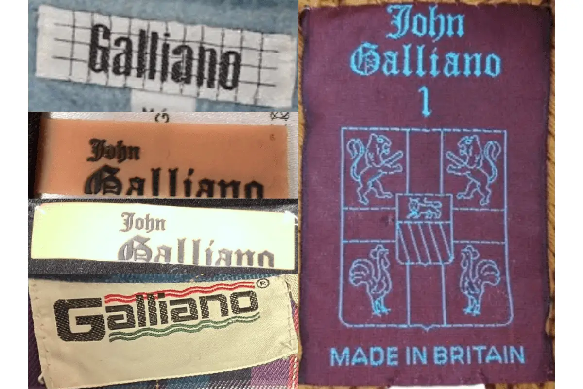 1990s John Galliano tags