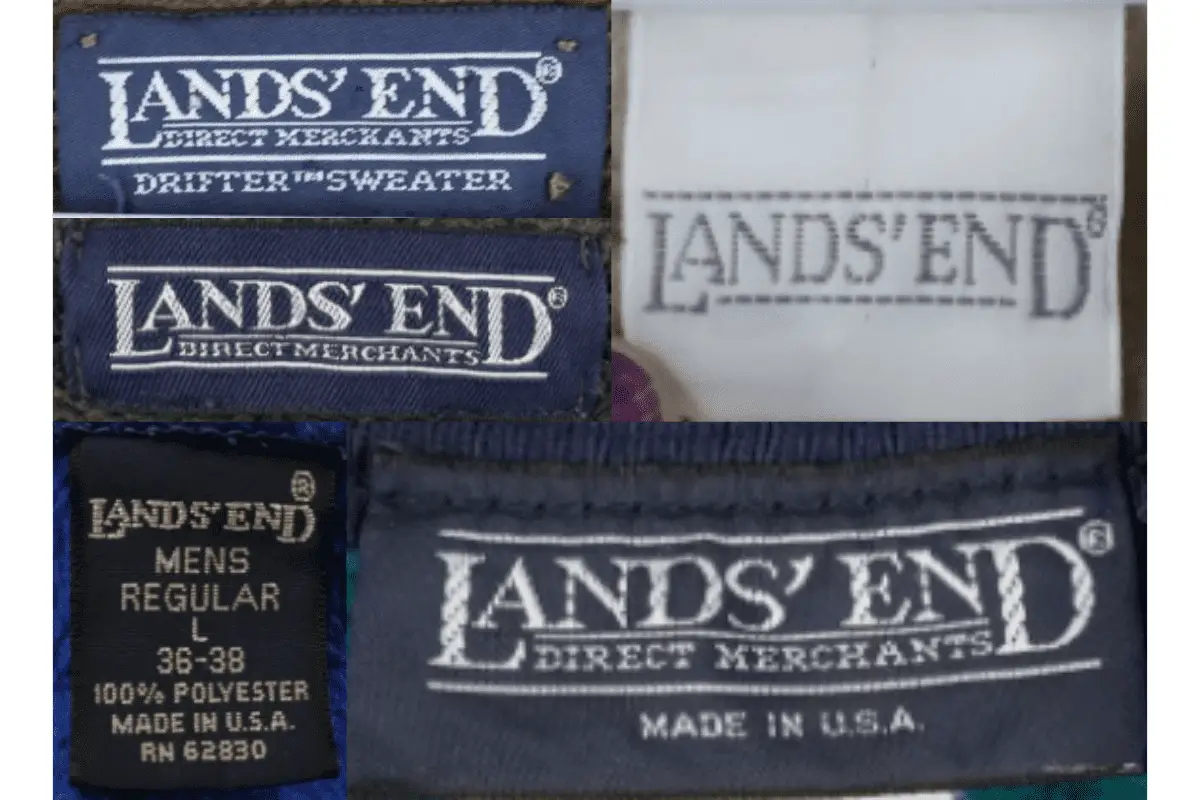 1990s Lands' End tags