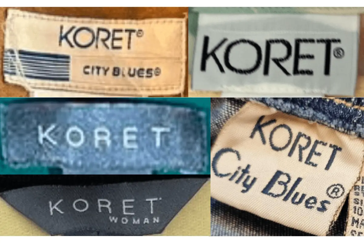 2000s Koret of California tags