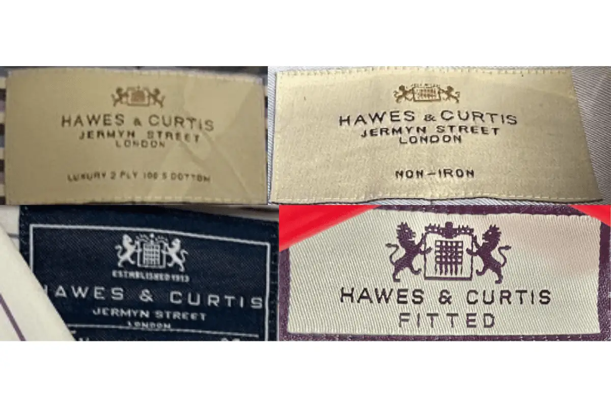 2010s Hawes & Curtis tags